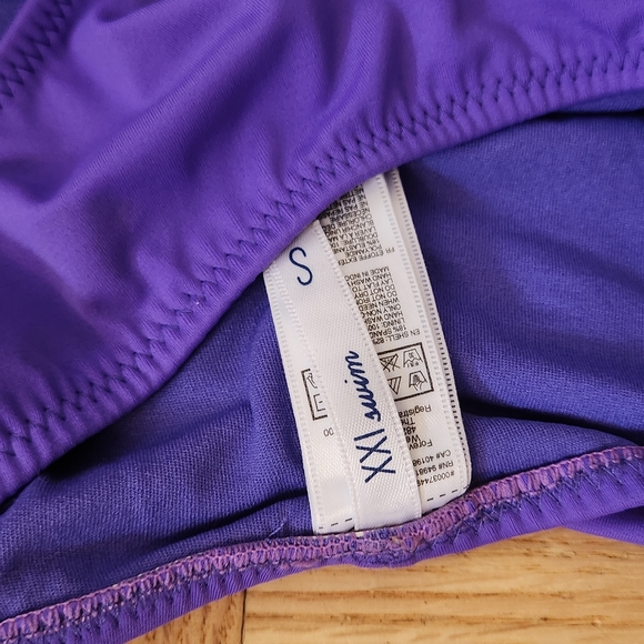 F21 pink purple bandeau bikini set - Picture 2 of 4